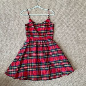 Vintage Ralph Lauren silk plaid dress
